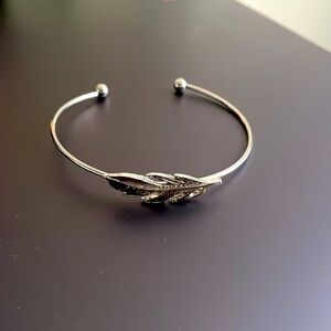 Silver Feather Bracelet